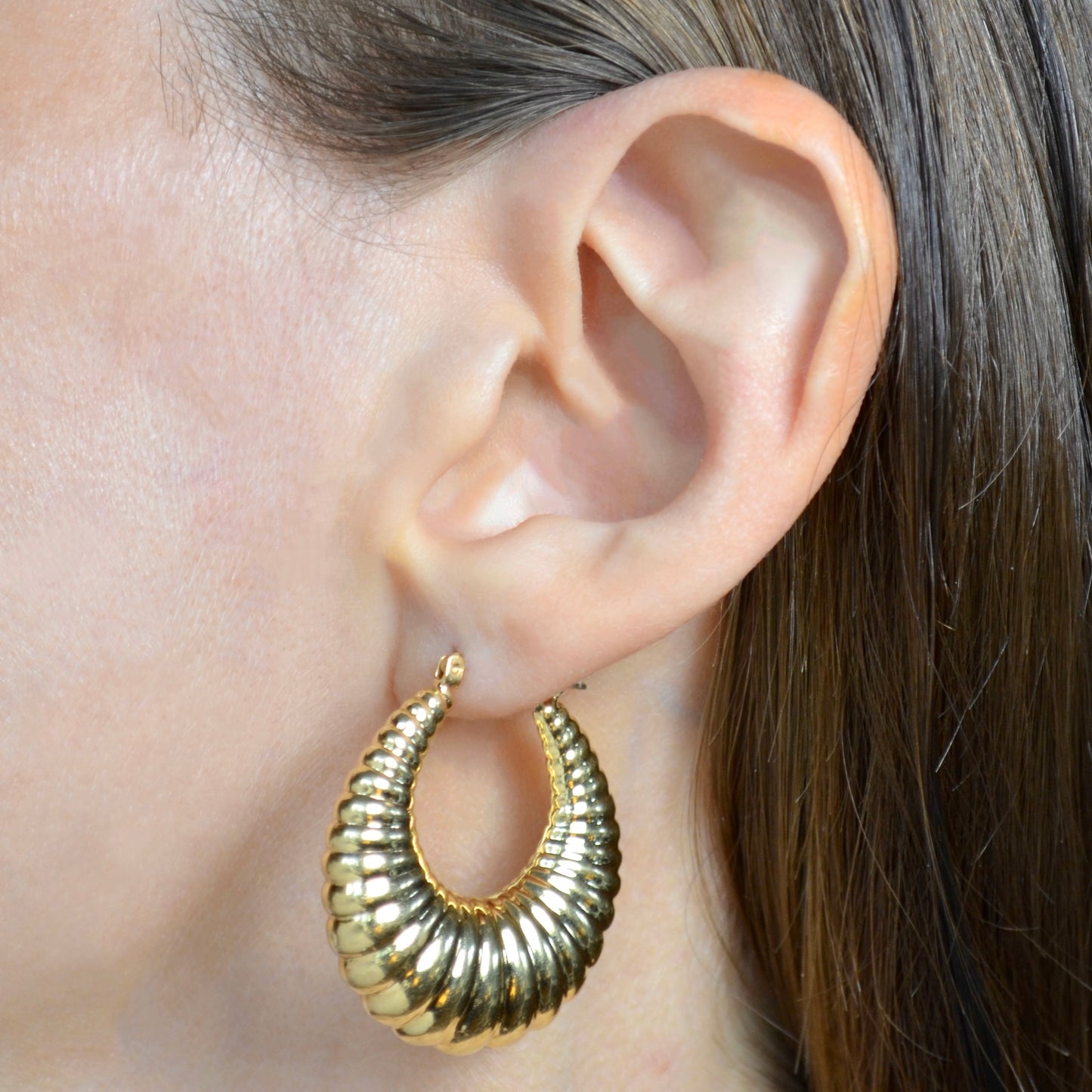 Gold Shrimp Earrings