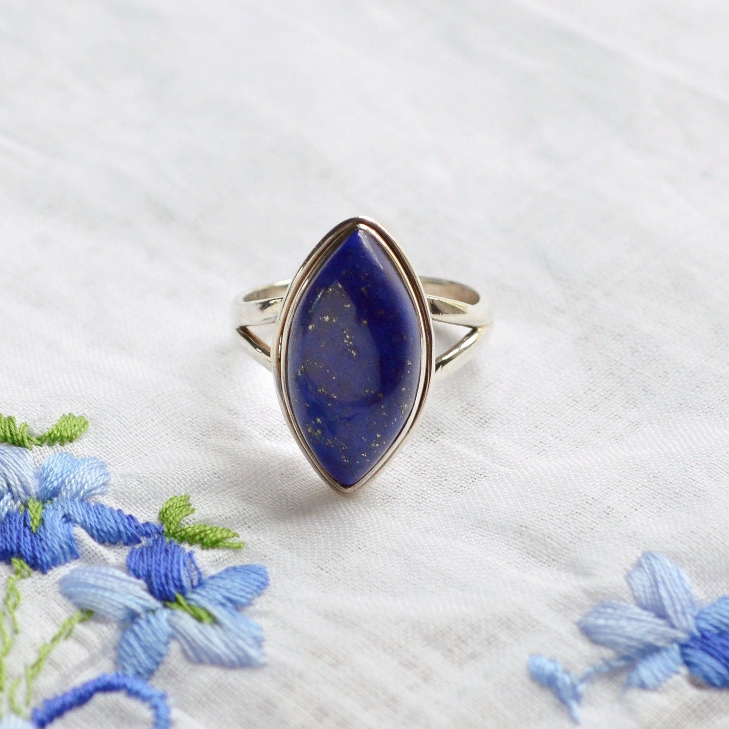 Lapis and Silver Ring