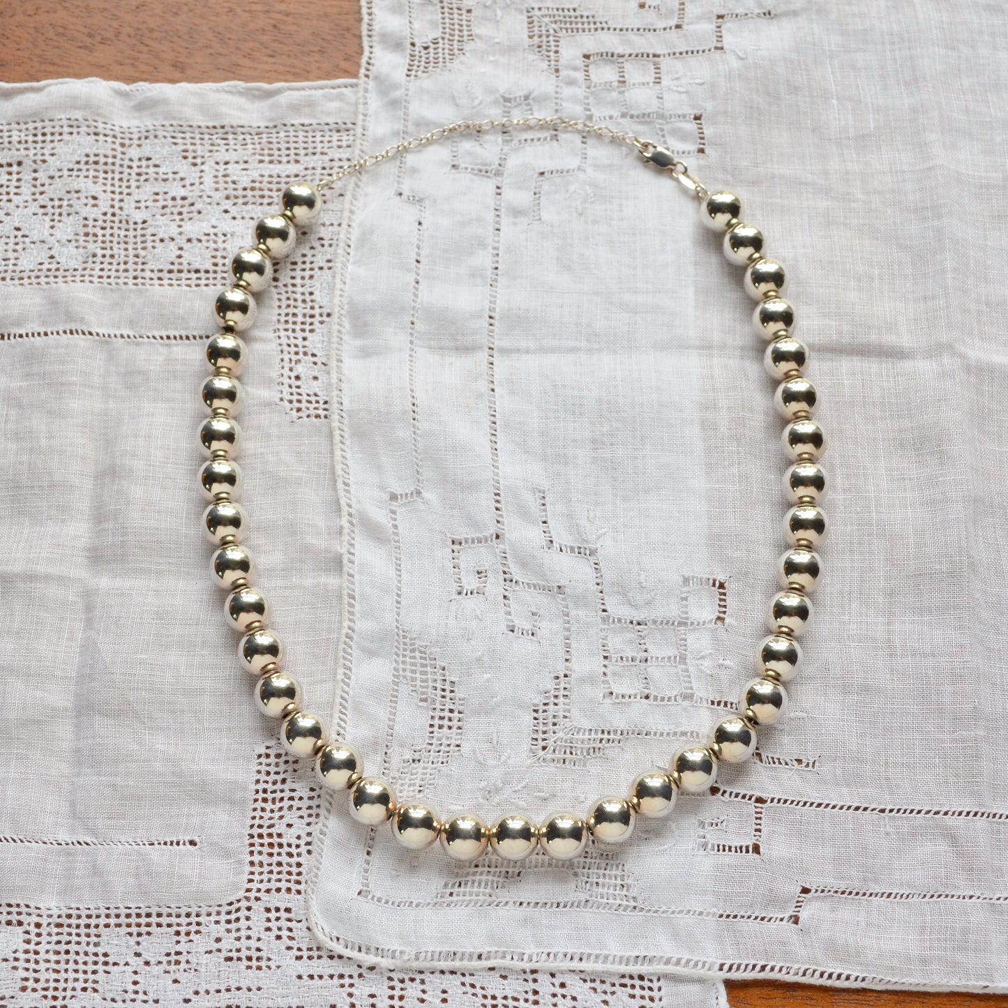 Silver Beaded Necklace