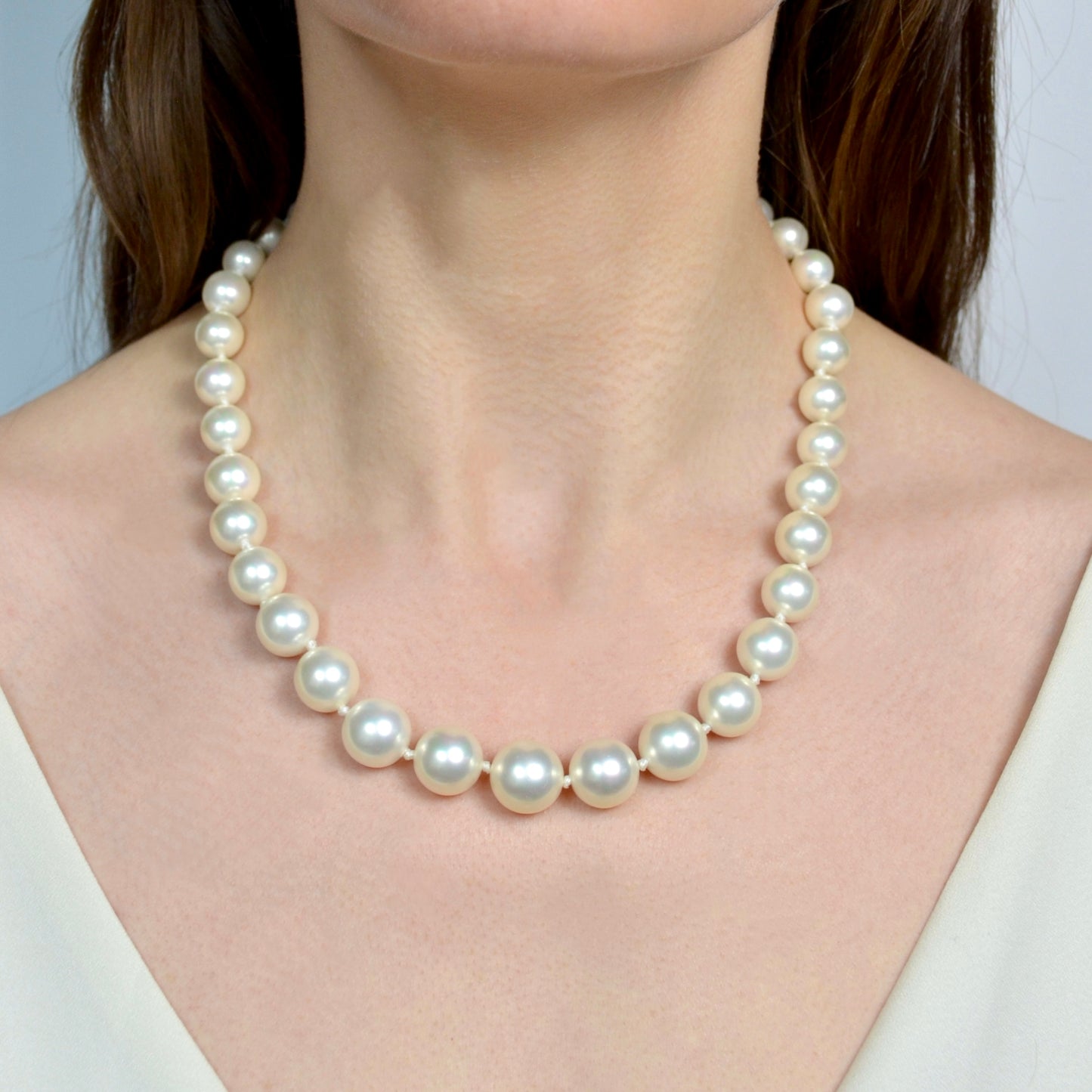 Faux Pearl and Gold Necklace