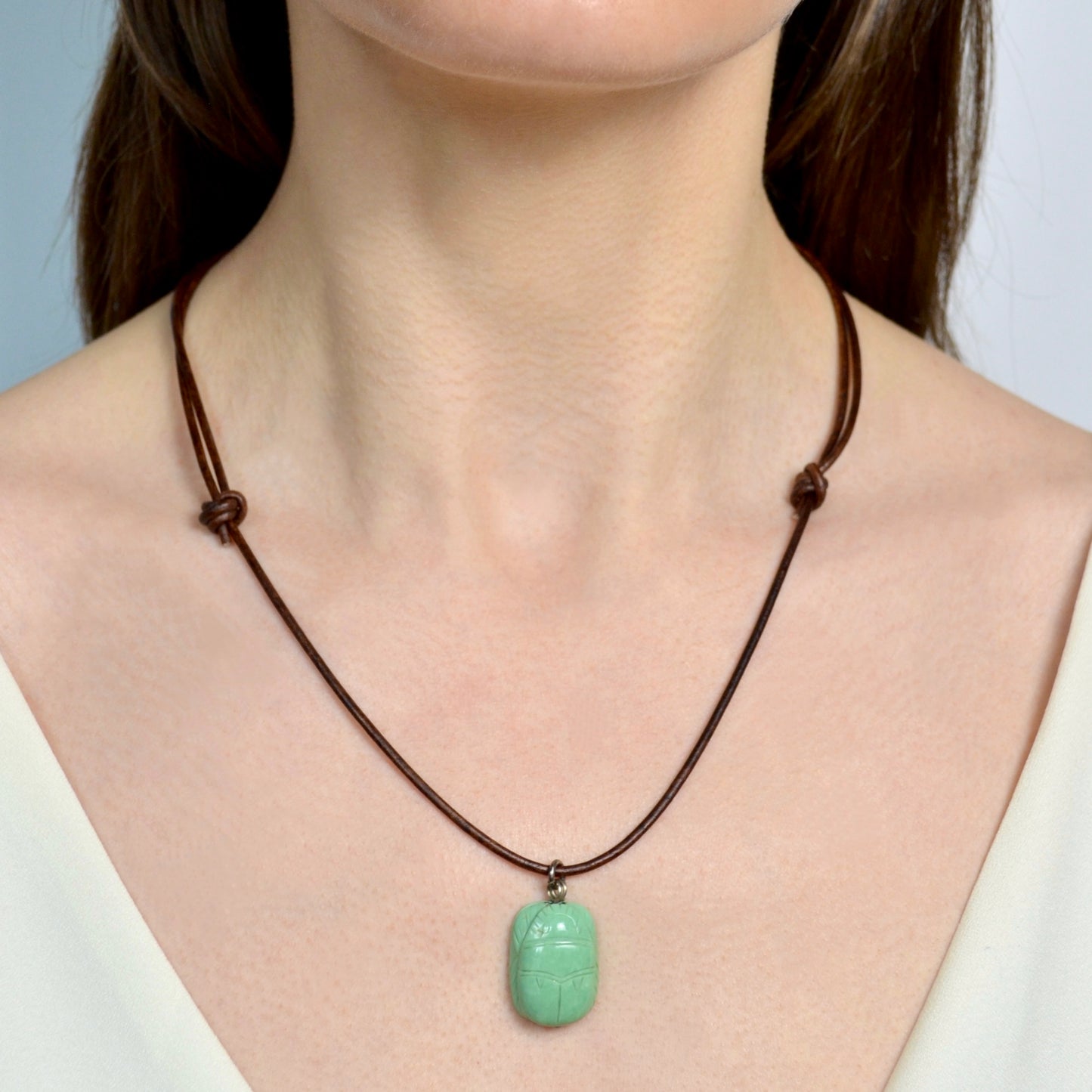 Turquoise Scarab Necklace