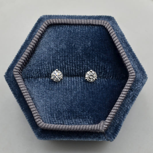 Diamond Post Earrings - 0.38 CTW