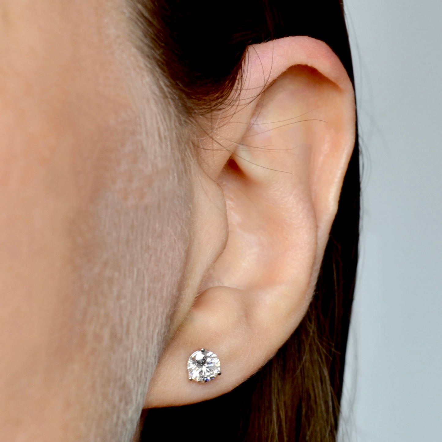 Diamond Post Earrings - 1.00 CTW