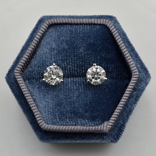 Diamond Post Earrings - 2.00 CTW