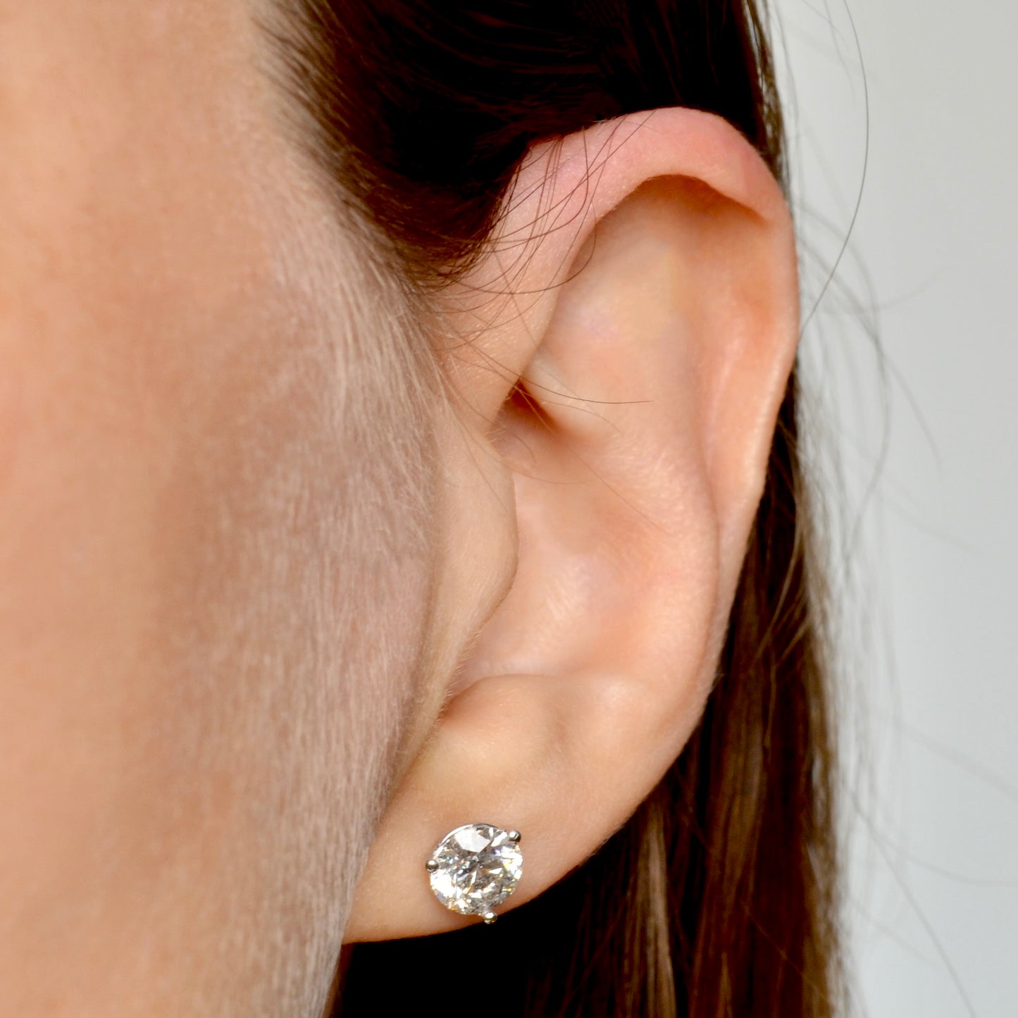 Diamond Post Earrings - 2.00 CTW