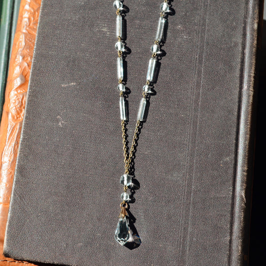 Faceted Crystal Lavalier Necklace
