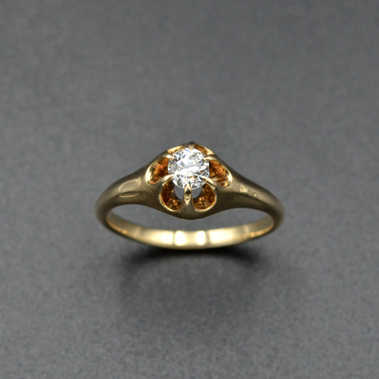 Antique Old European Cut Diamond Solitaire Ring