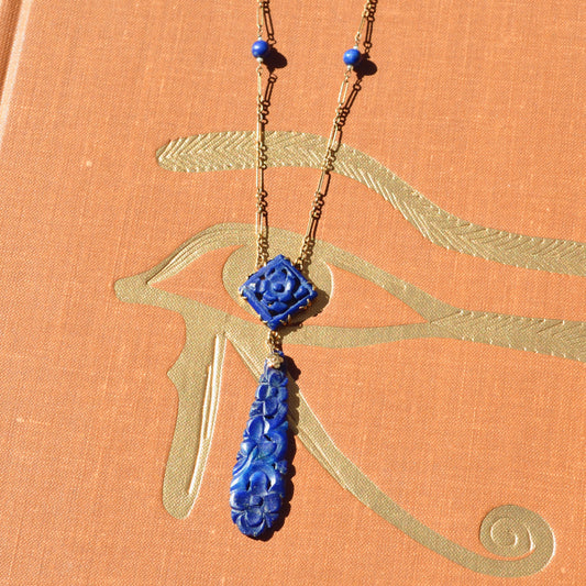 Art Deco Lapis Lazuli Necklace