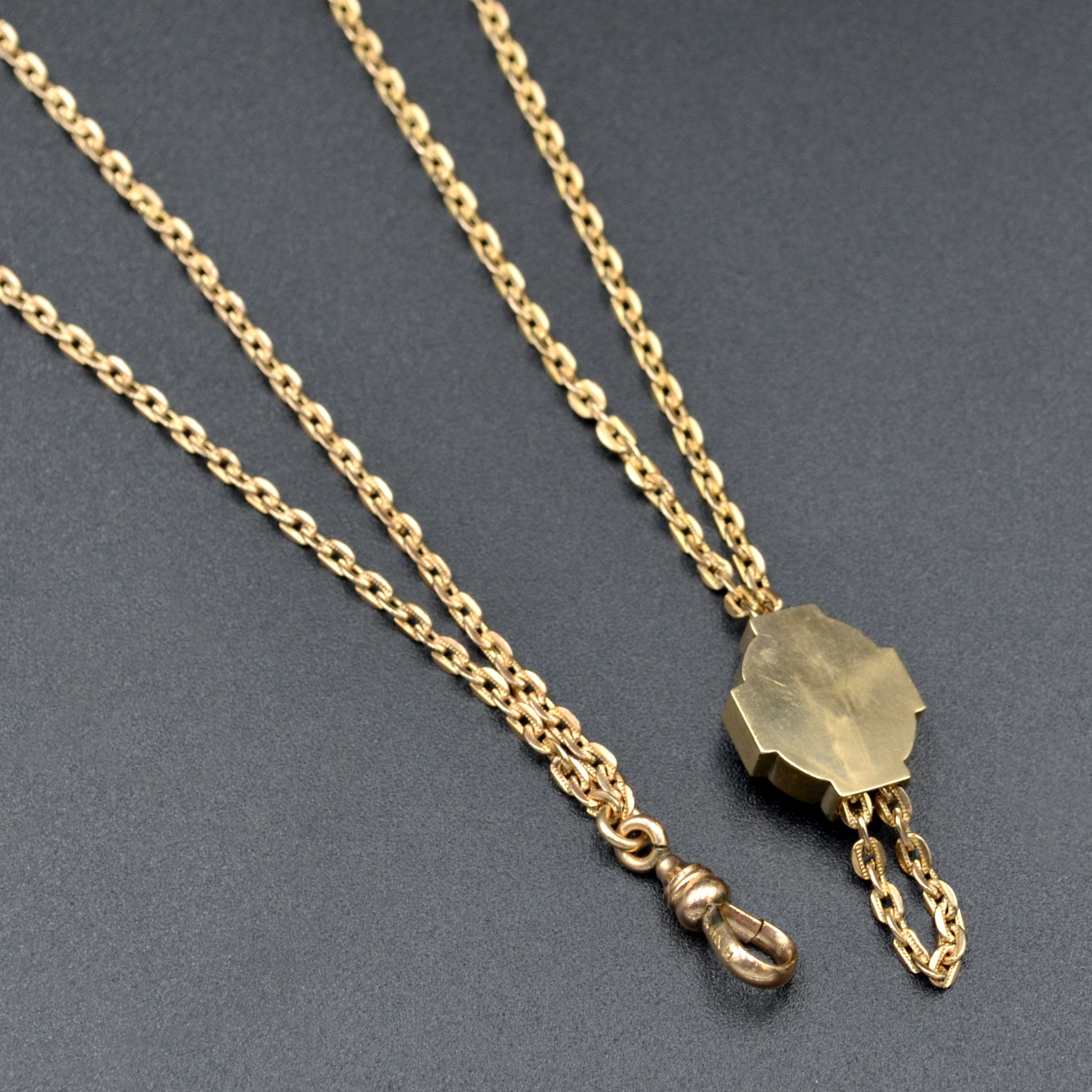 Antique Opal, Gold and Gold-filled Slide Chain Necklace