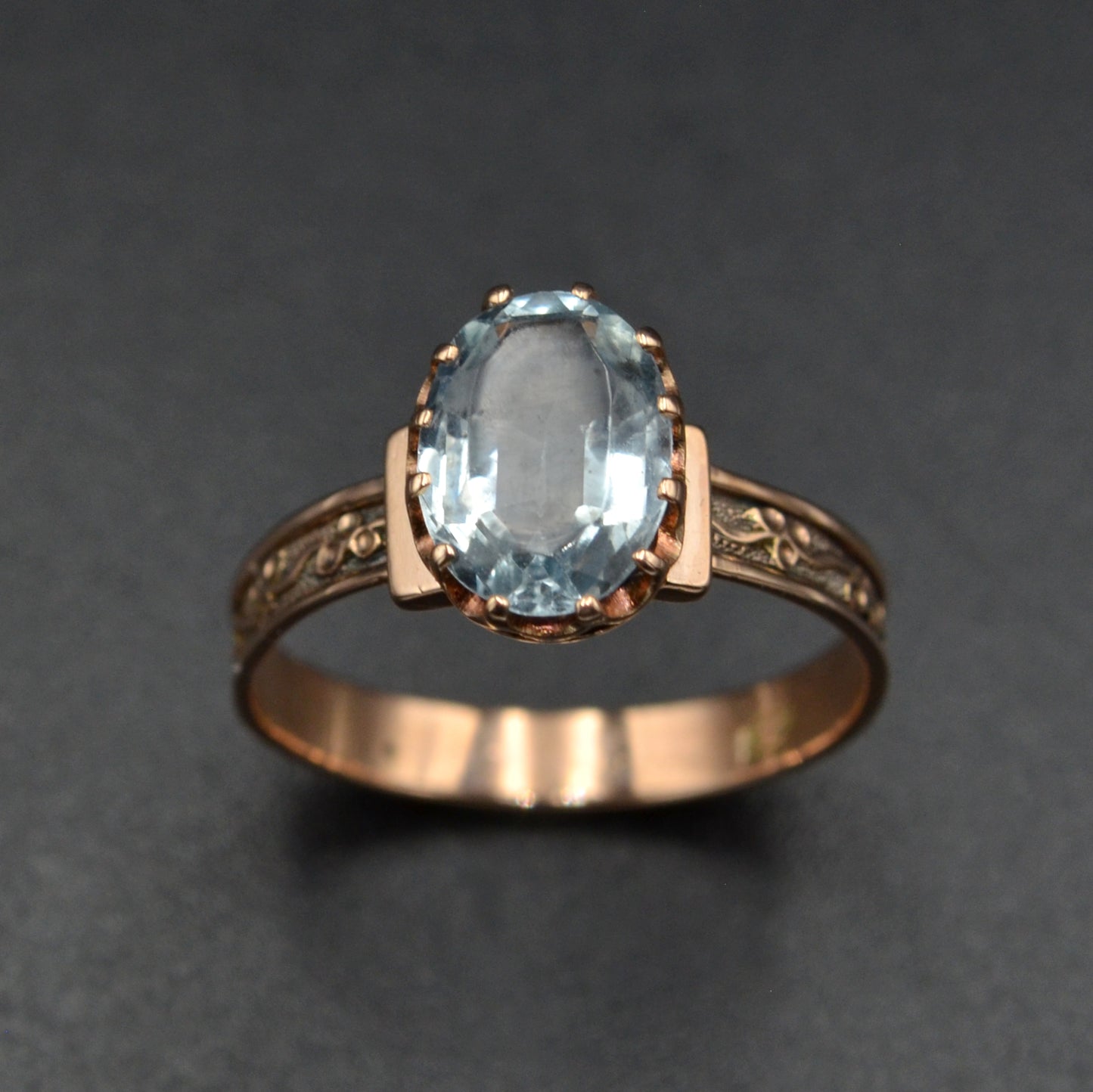 Antique Aquamarine and Gold Ring