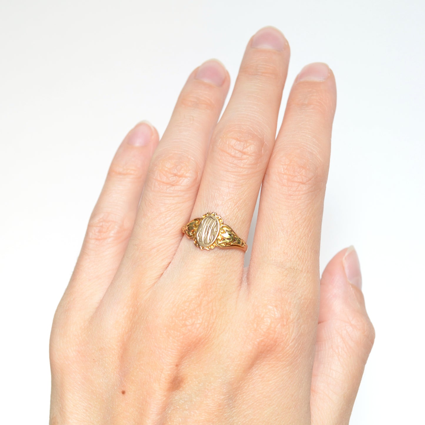 Art Nouveau Gold Signet Ring