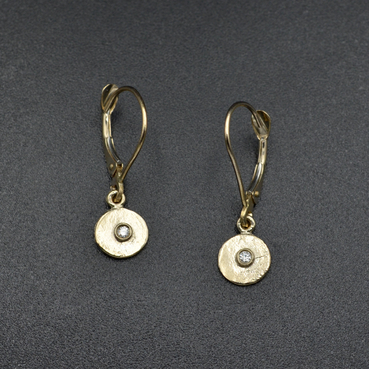 Artisan Mixed Metal 14k Diamond Earrings