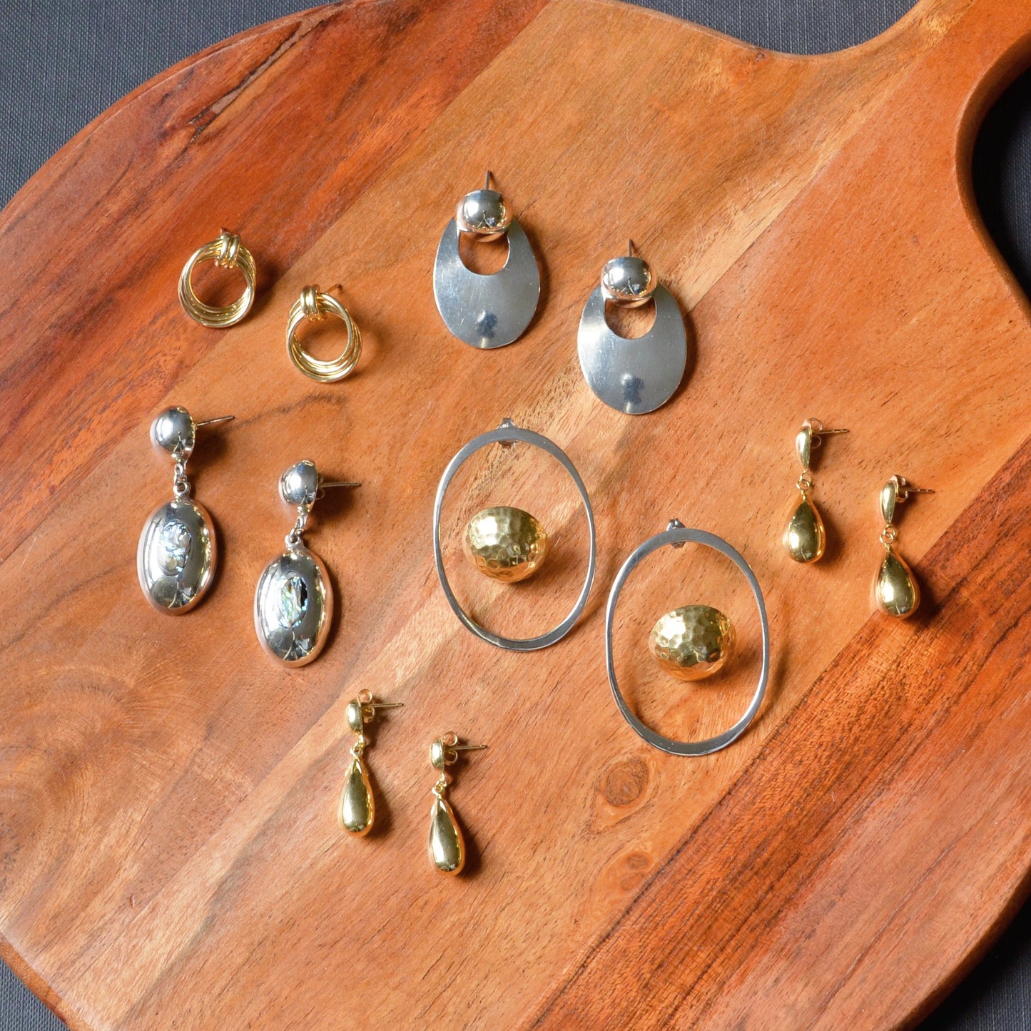 Abalone Inlay Silver Drop Earrings
