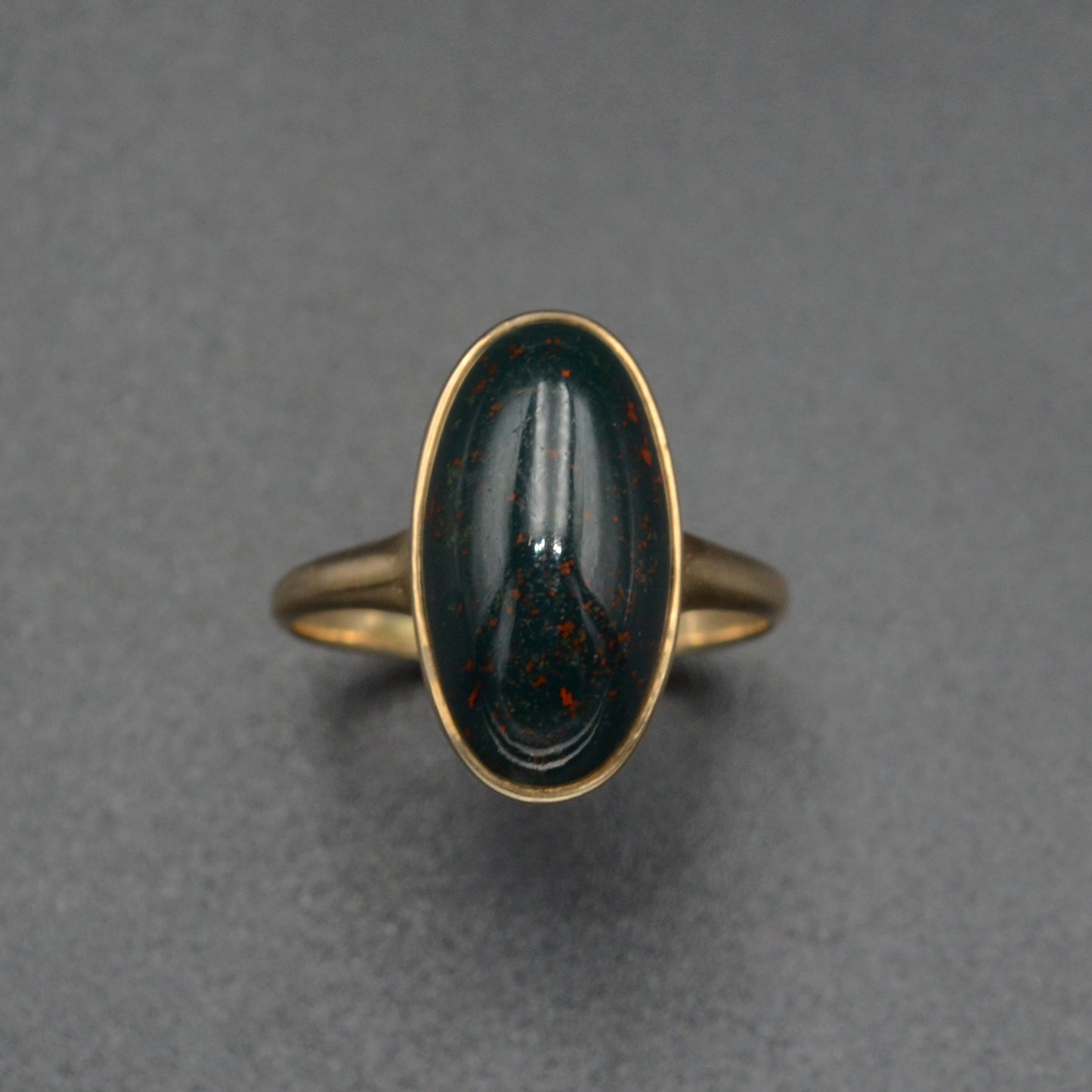 Antique Bloodstone and Gold Ring