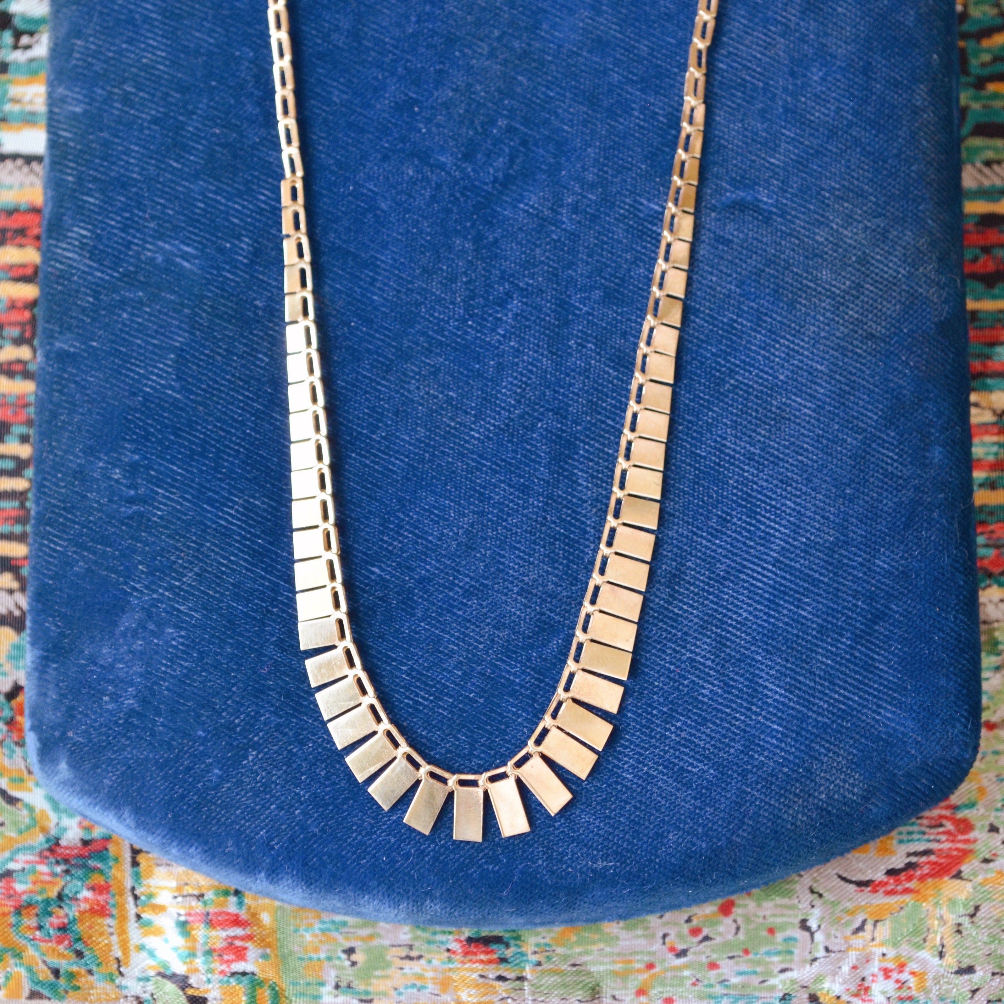Cleopatra Chain Necklace - Gold/Blue Labradorite | Capucine De Wulf
