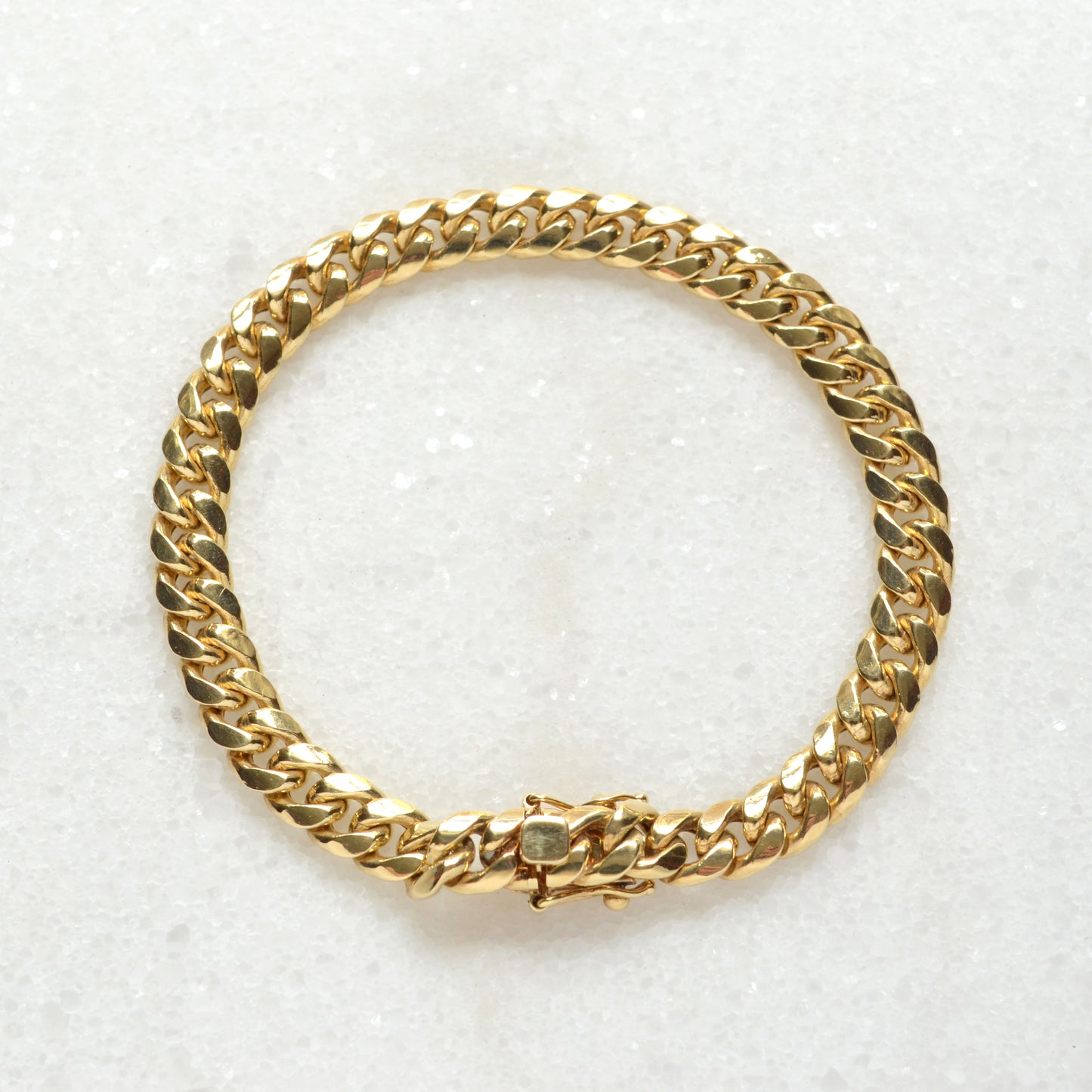 Cuban Curb Link Gold Bracelet
