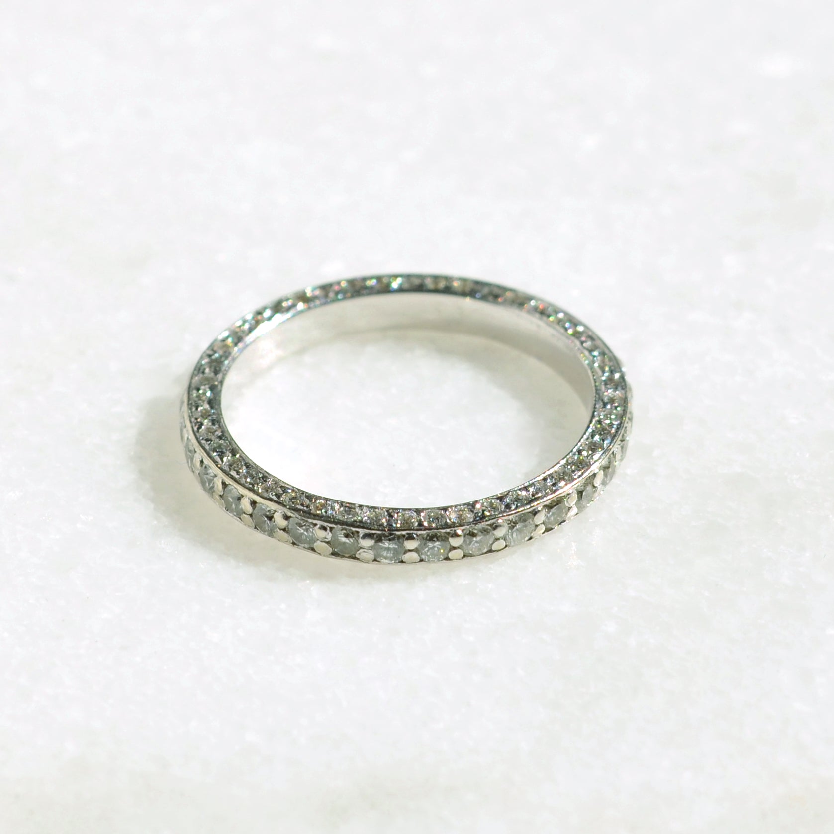 Vintage Diamond and Platinum Eternity Ring