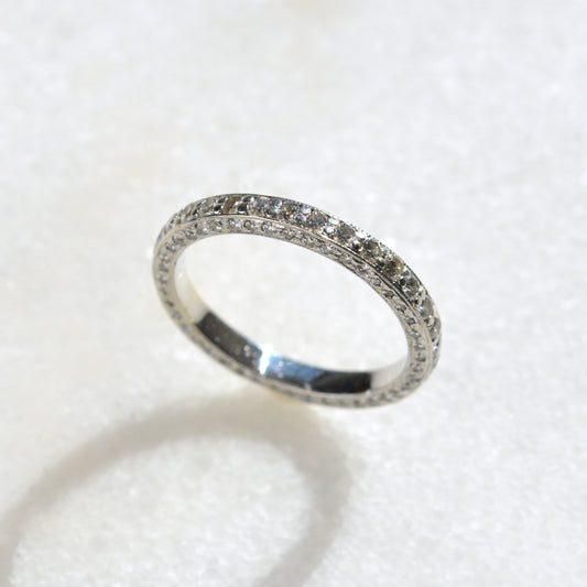 Vintage Diamond and Platinum Eternity Ring