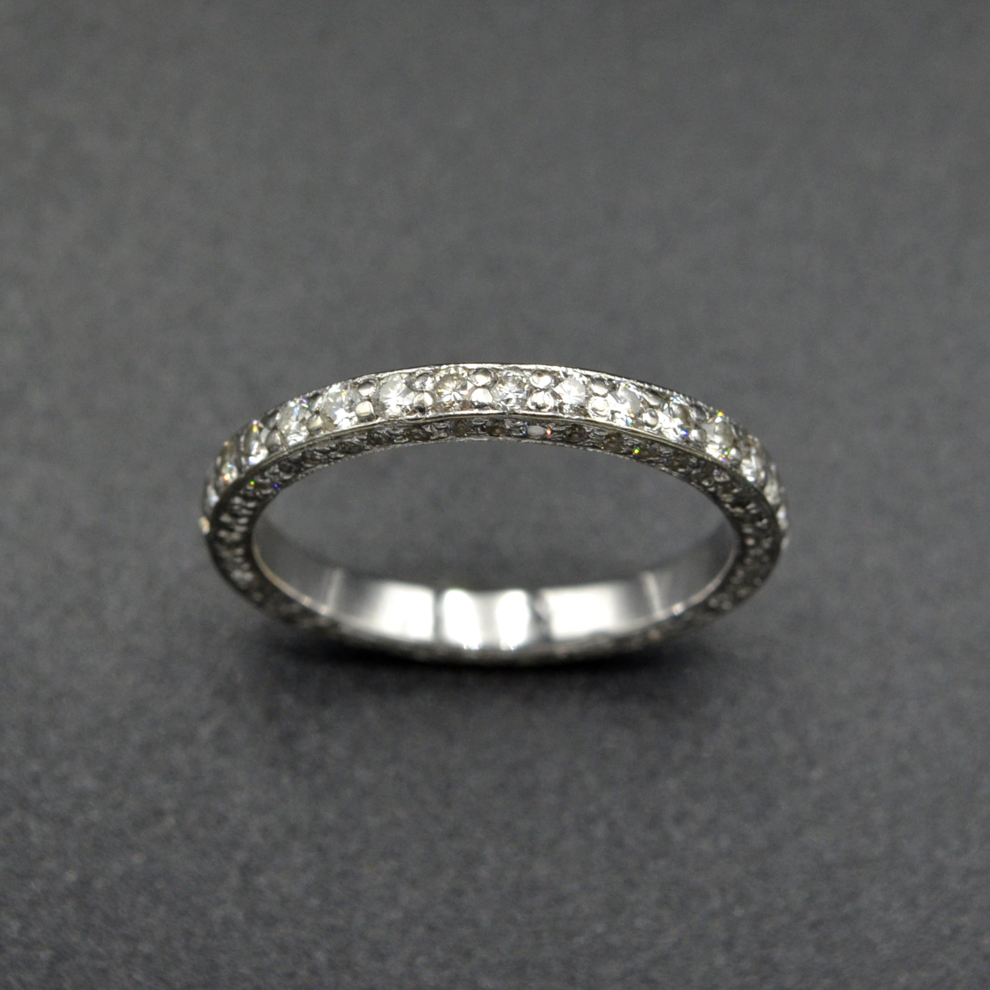 Vintage Diamond and Platinum Eternity Ring
