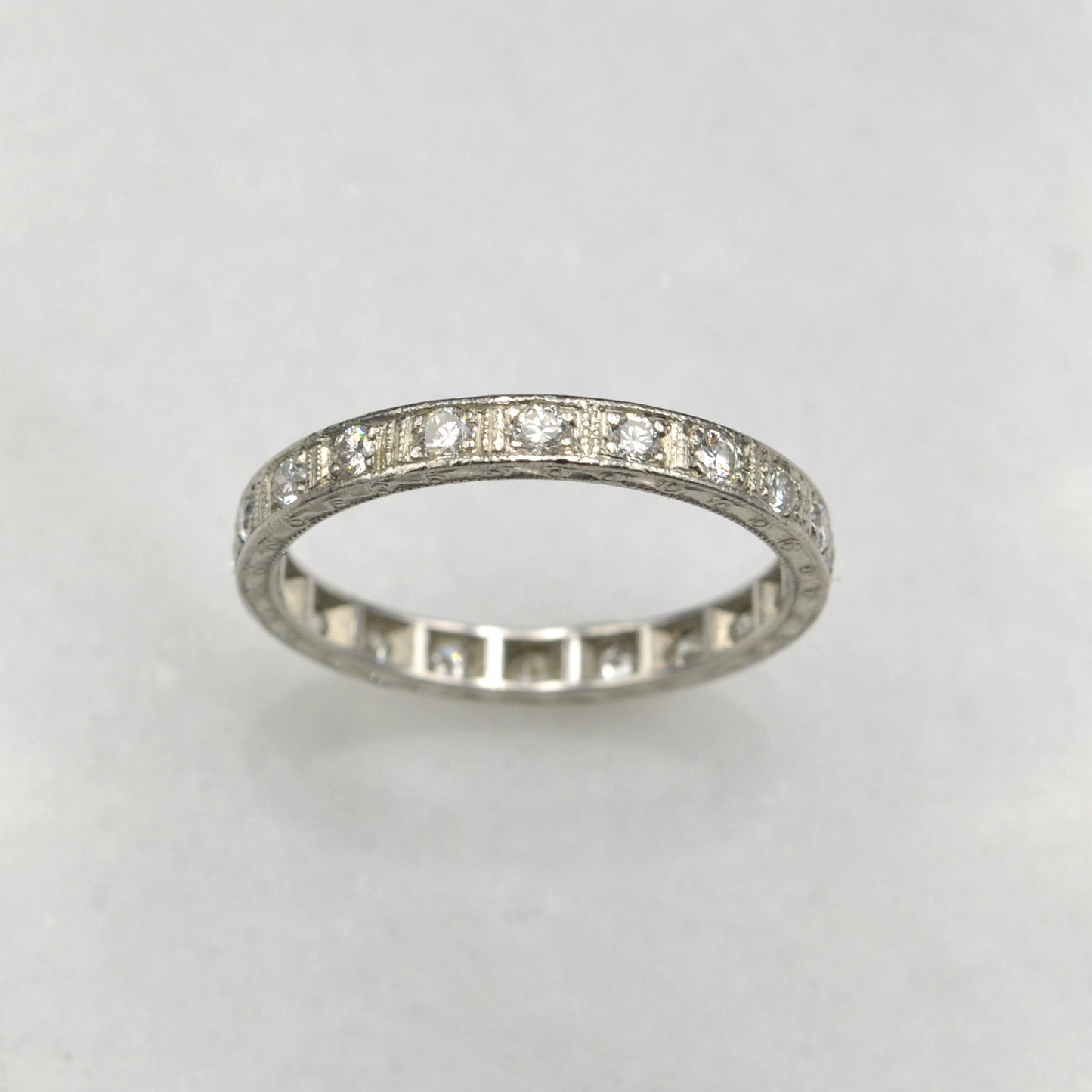 Antique Art Deco Diamond and Platinum Eternity Band