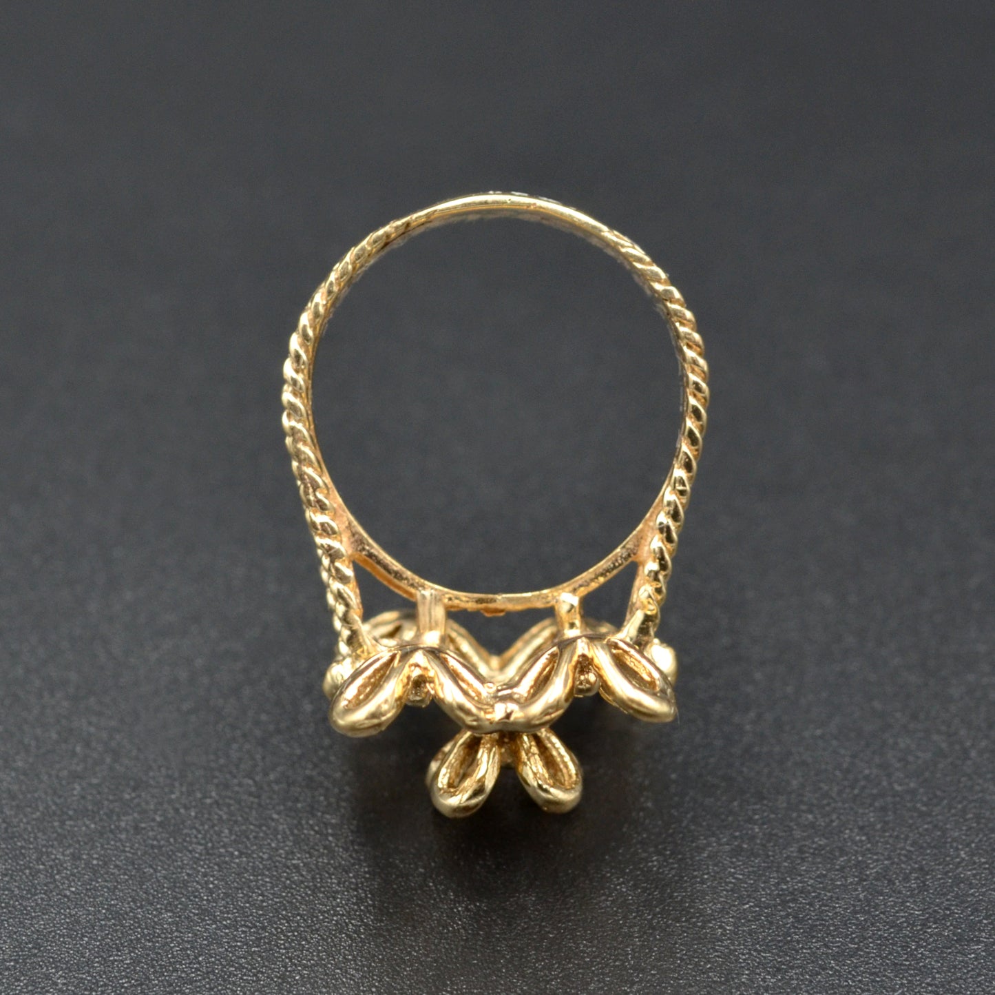 Vintage 10k Gold Wire Flower Ring