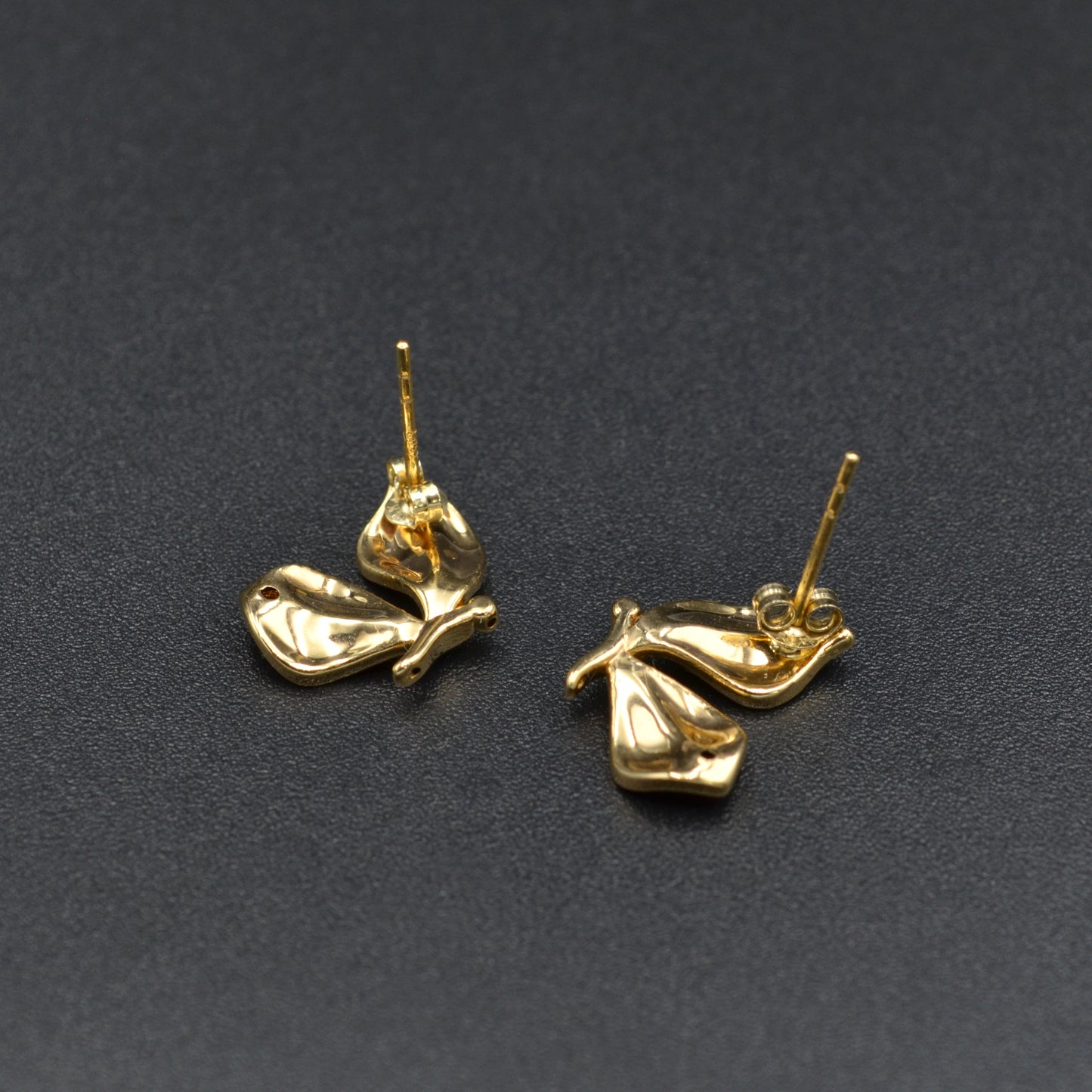 Vintage 18k Gold Butterfly Earrings