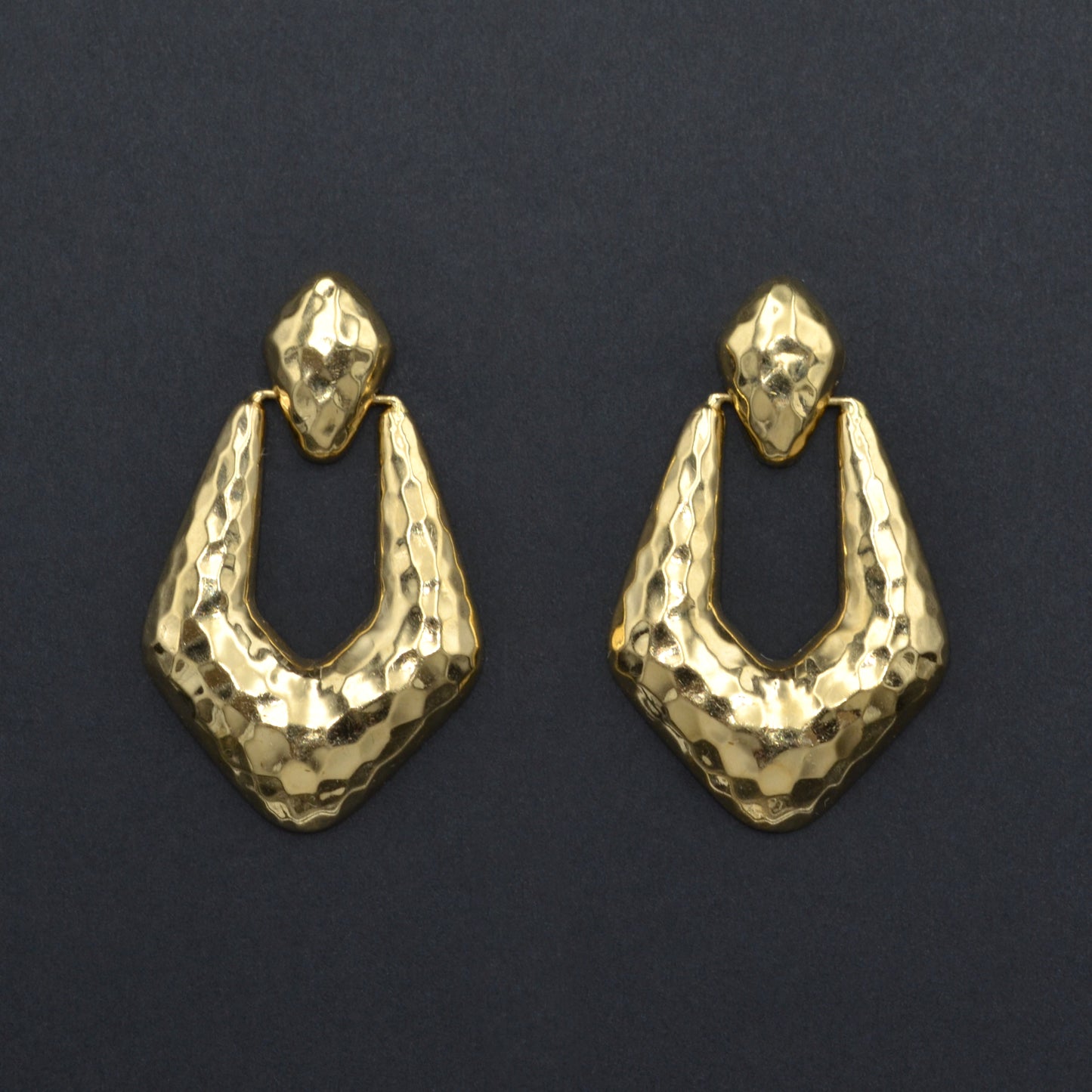 Vintage 14k Gold Door Knocker Earrings