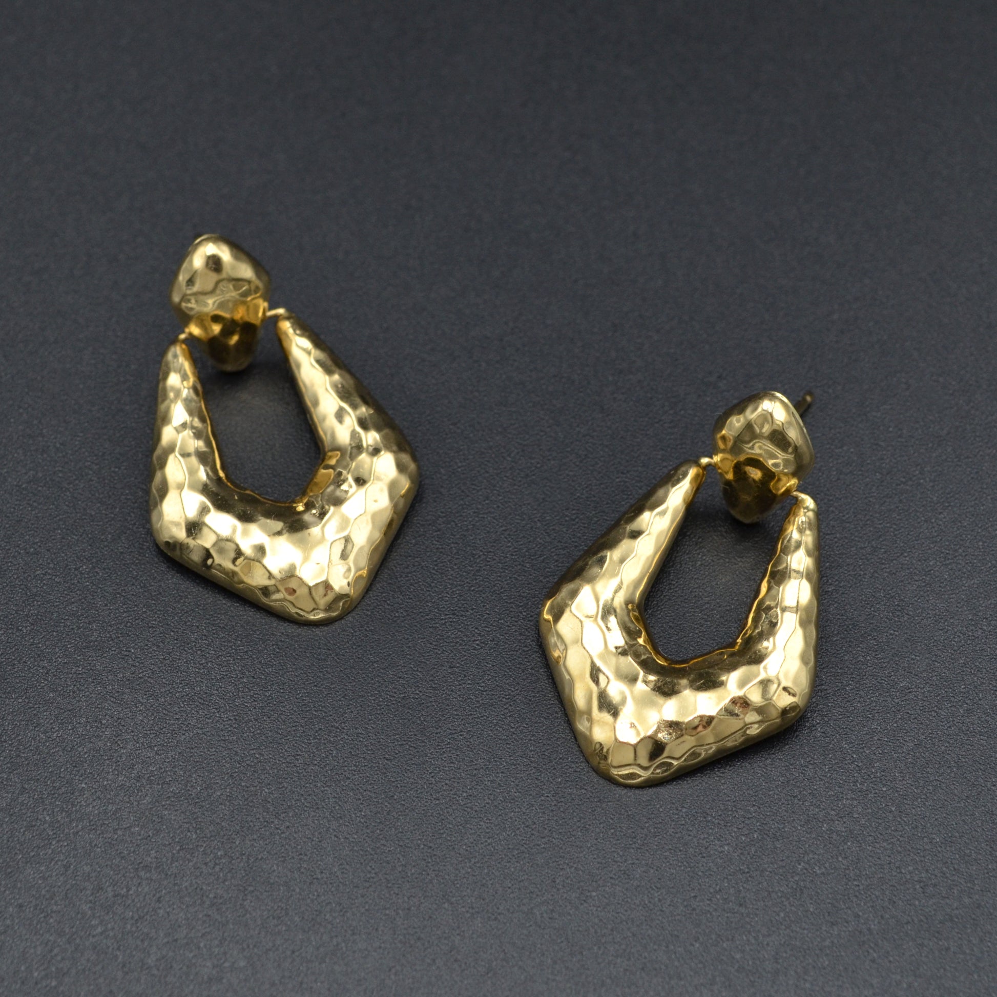 Vintage 14k Gold Door Knocker Earrings