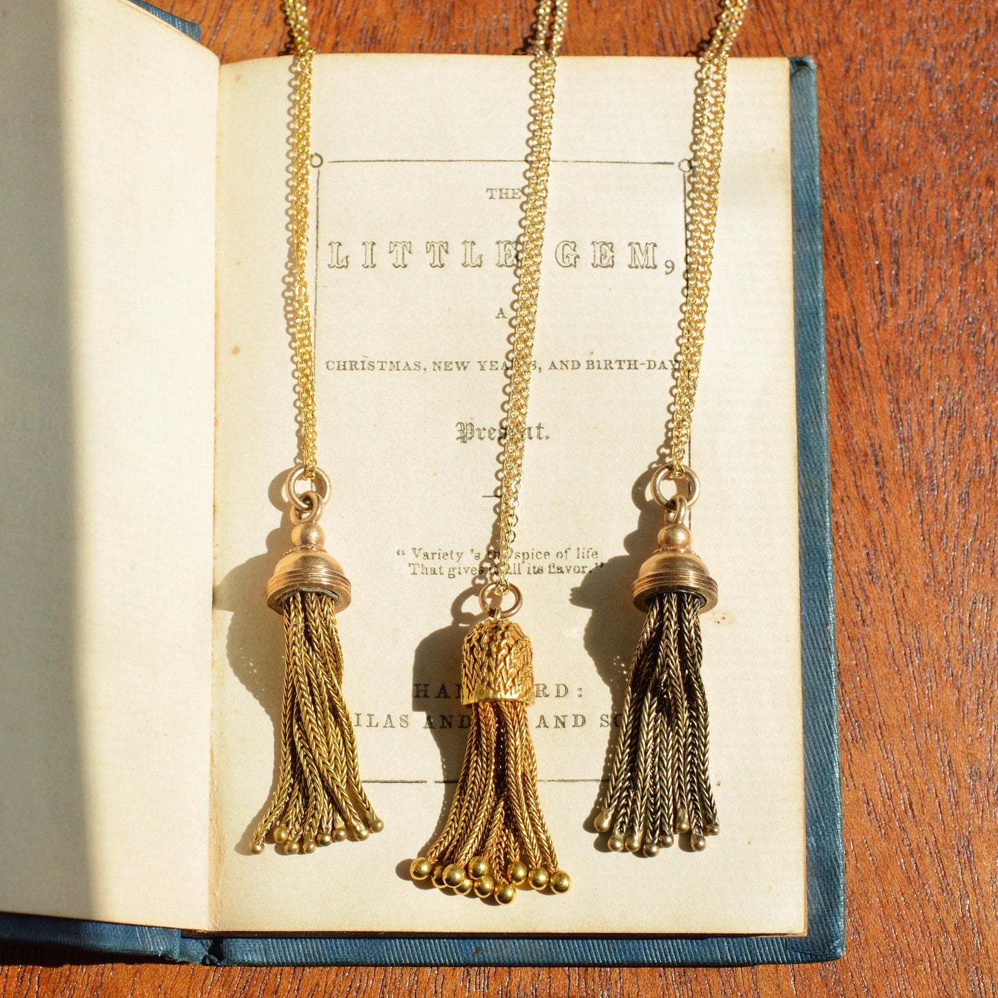 Antique Gold Tassel Necklace