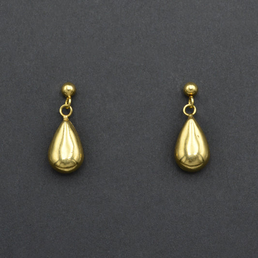 Vintage 14k Gold Teardrop Earrings 