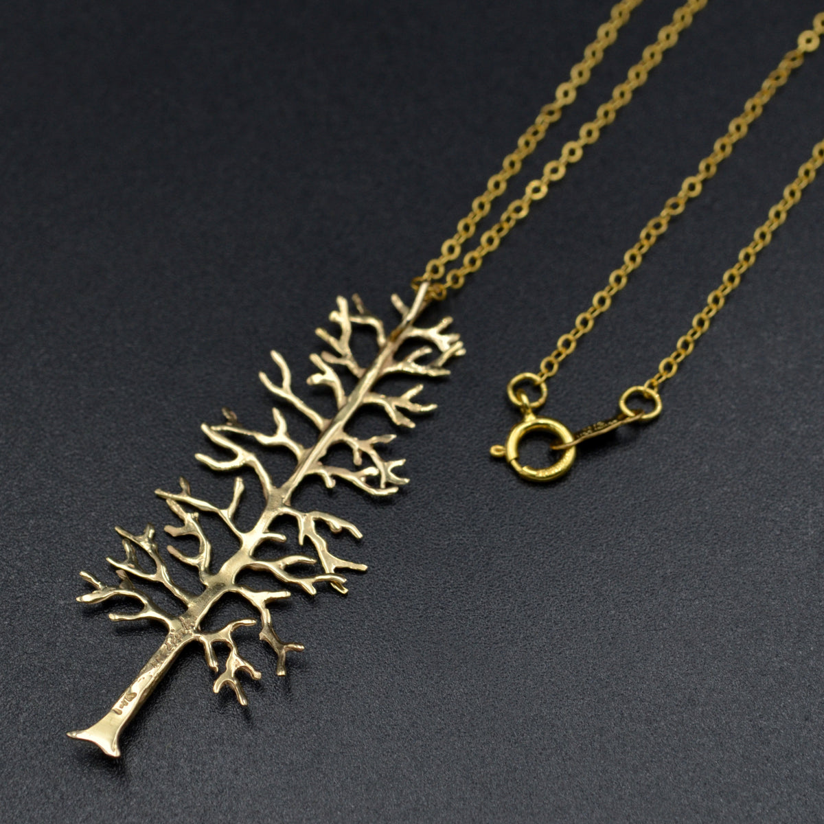 Vintage 14 Karat Golden Tree Necklace