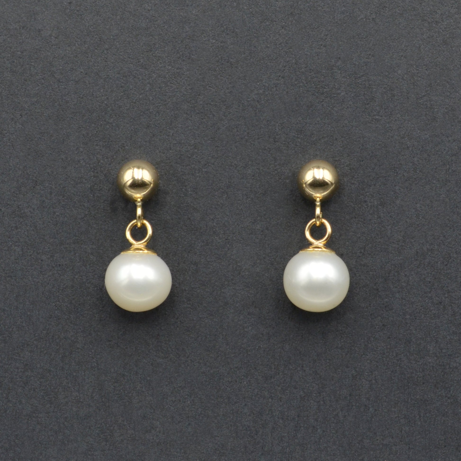 Vintage 14k Gold and Pearl Drop Earrings