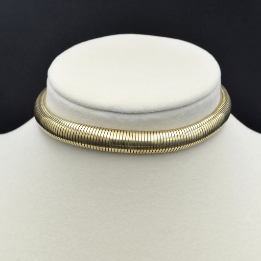 Vintage Gold Filled Tubogas Choker Necklace