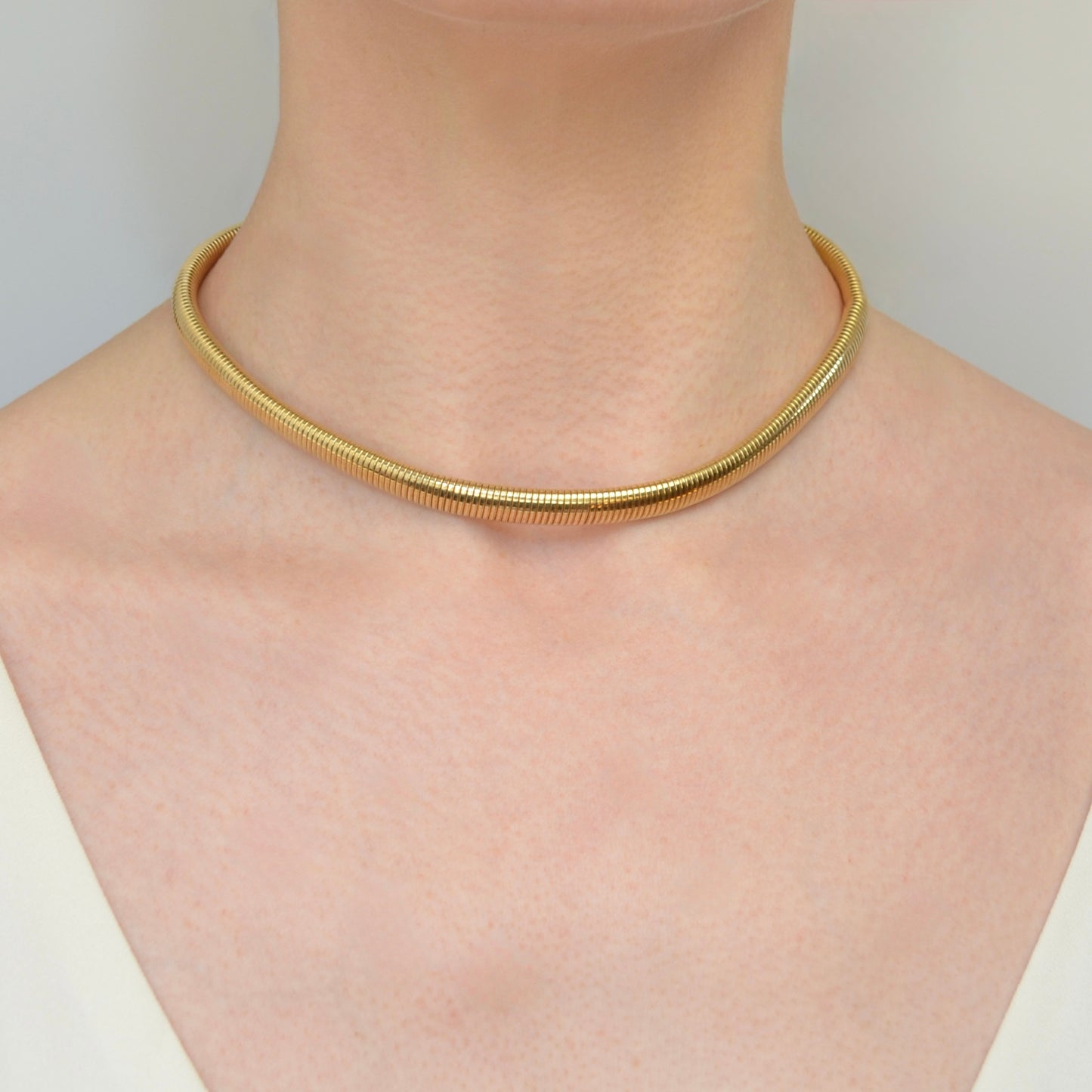 Vintage Gold Filled Tubogas Collar Necklace