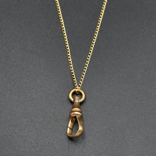 Antique Gold Filled Dog Clip Necklace
