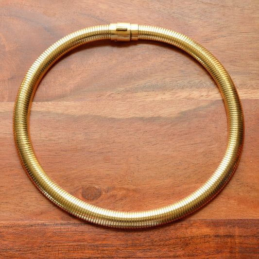 Vintage Tubogas Gaspipe Gold-filled Collar Necklace