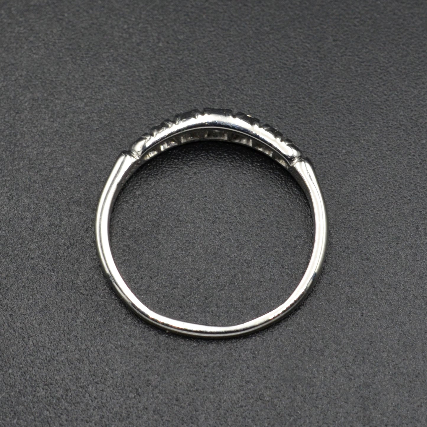 Antique Graduated Diamond and Platinum Ring