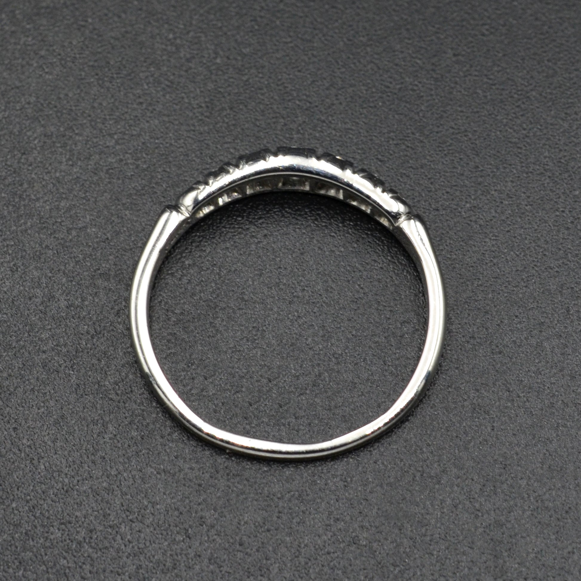 Antique Graduated Diamond and Platinum Ring