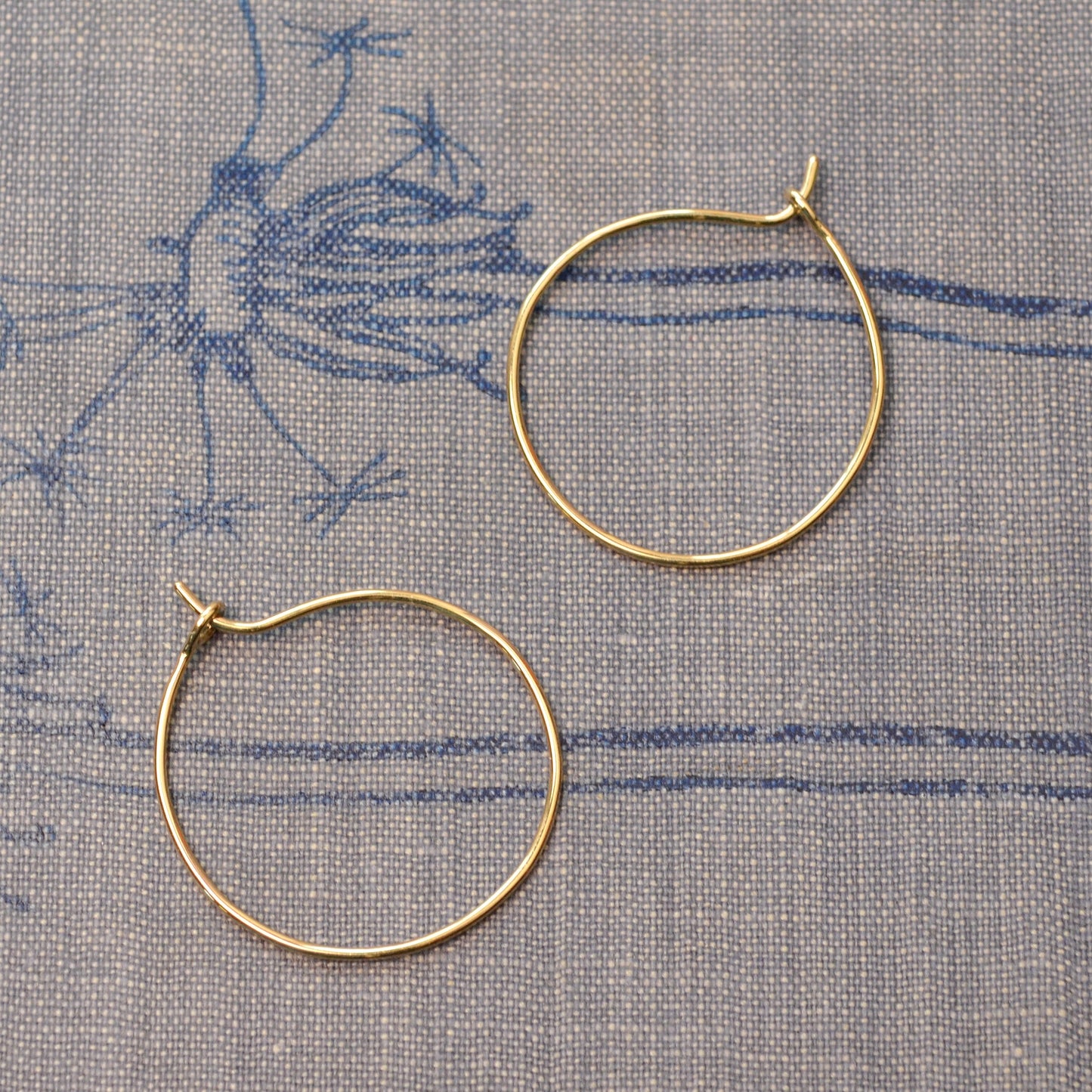 Handmade Gold Hoop Earrings