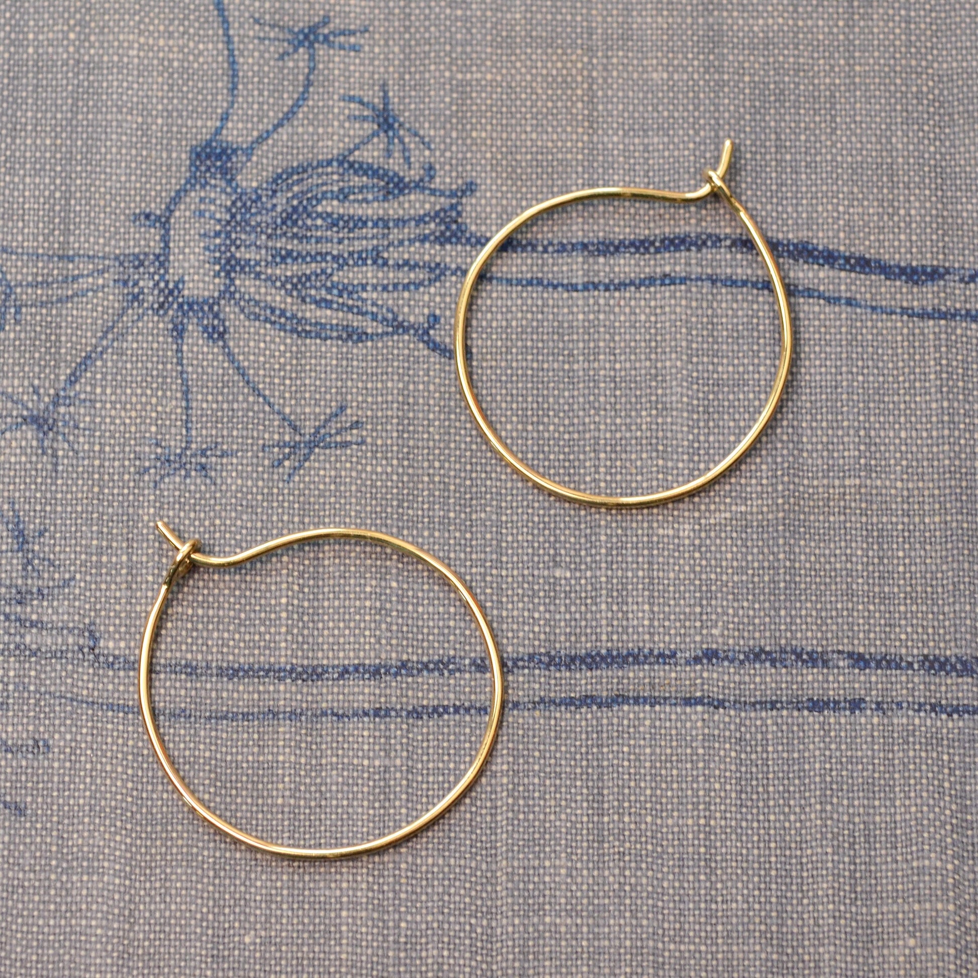 Handmade Gold Hoop Earrings