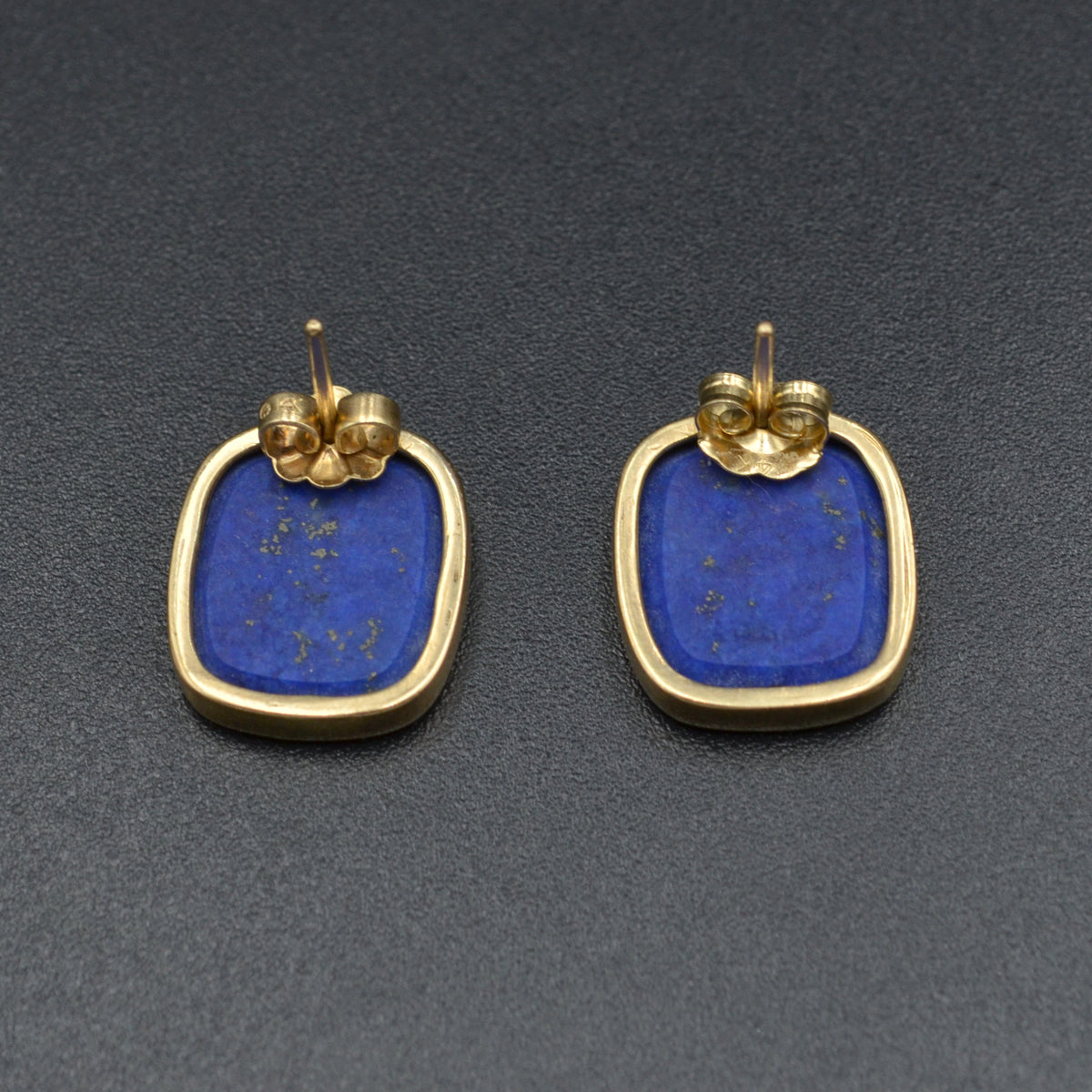 Vintage Lapis Lazuli and 14 Karat Gold Earrings