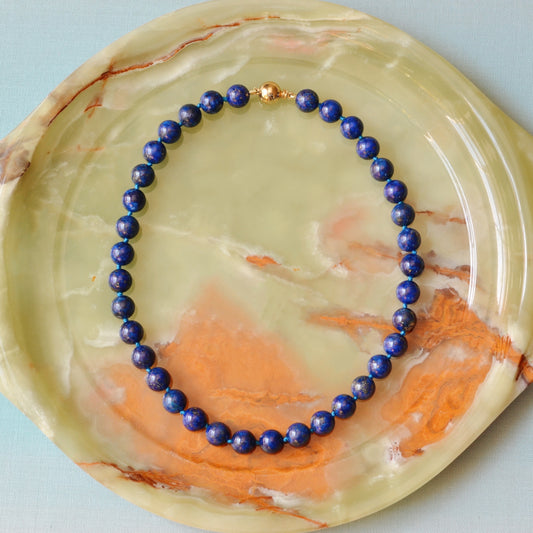 Lapis Lazuli Beaded Collar Necklace