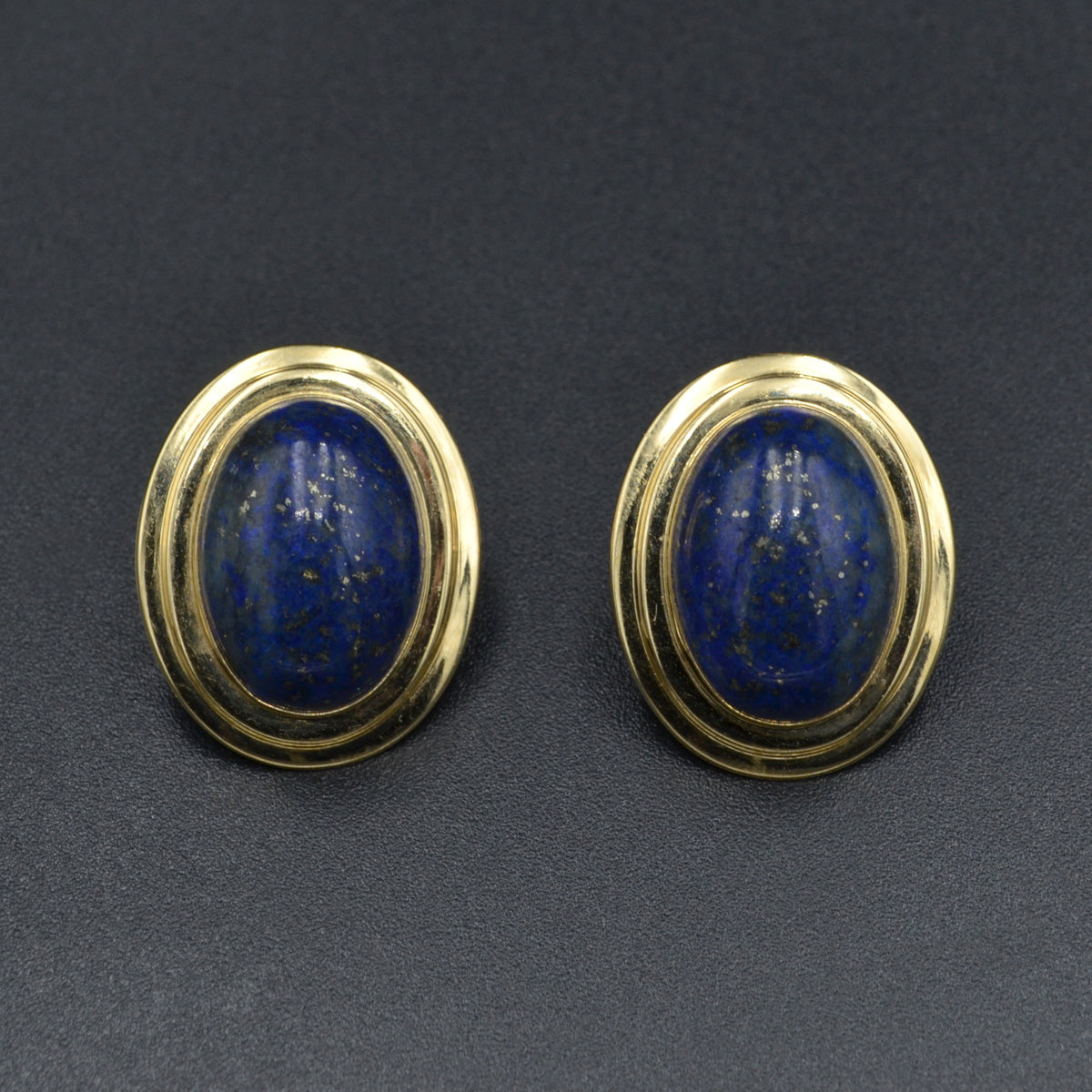 Vintage Lapis Lazuli and 14 Karat Gold Earrings