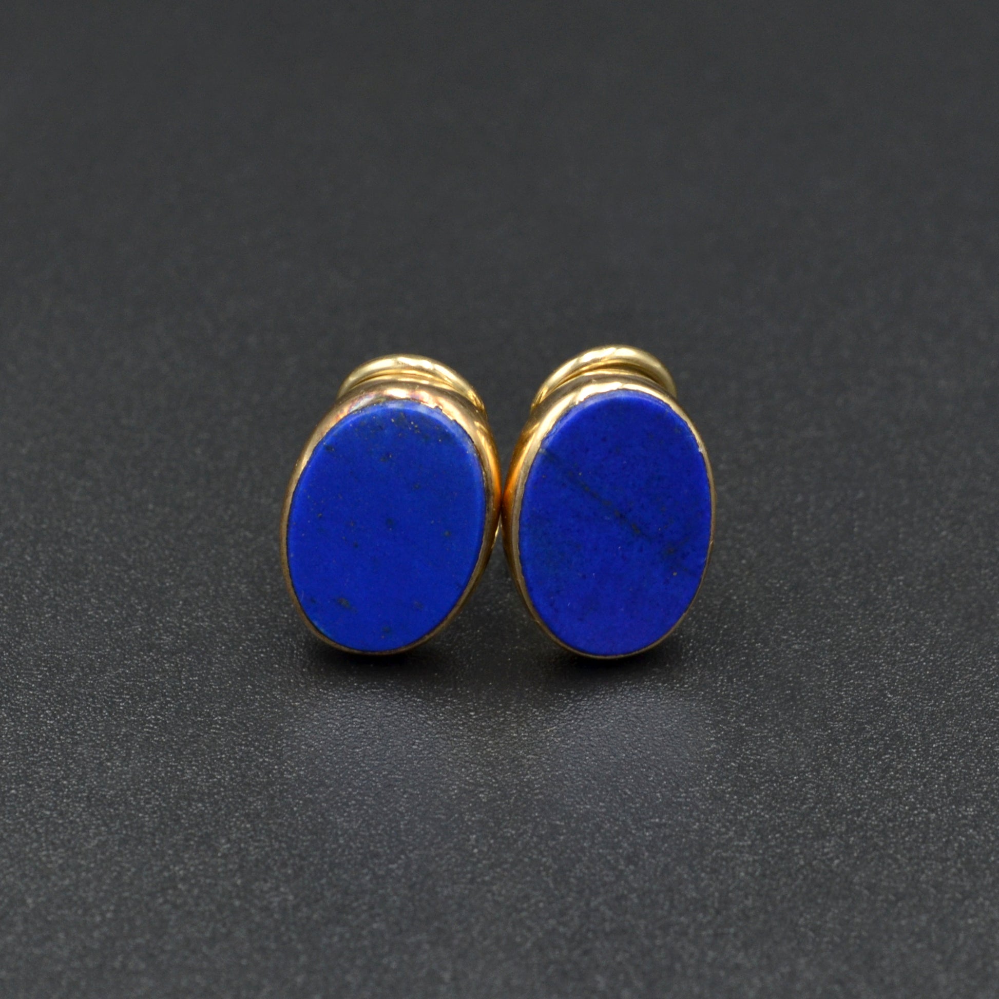 Vintage Lapis Lazuli and 14k Gold Earrings