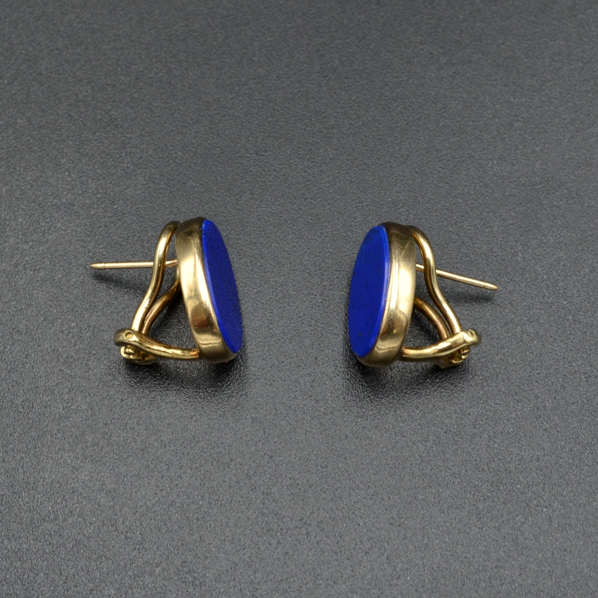 Vintage Lapis Lazuli and 14k Gold Earrings