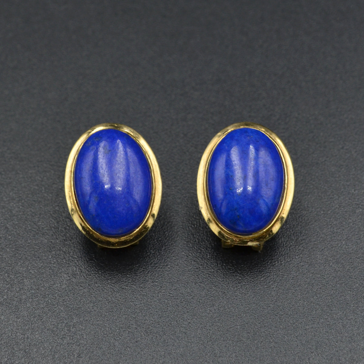 Vintage Lapis Lazuli and 14 Karat Gold Earrings