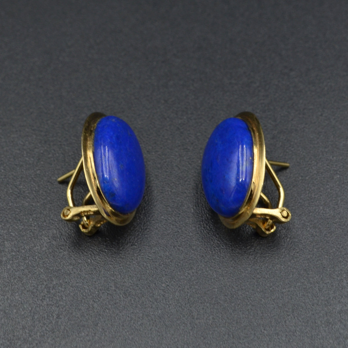 Vintage Lapis Lazuli and 14 Karat Gold Earrings