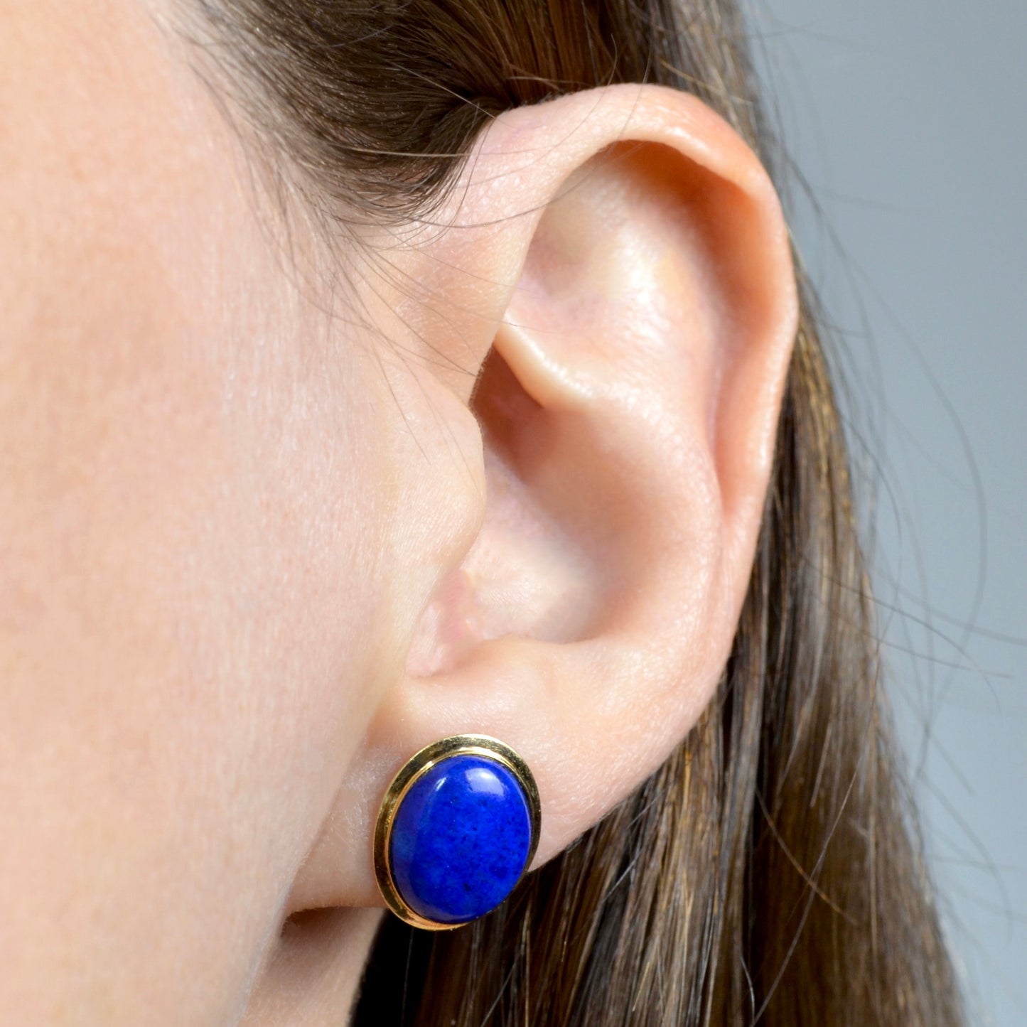Lapis and Gold Earrings