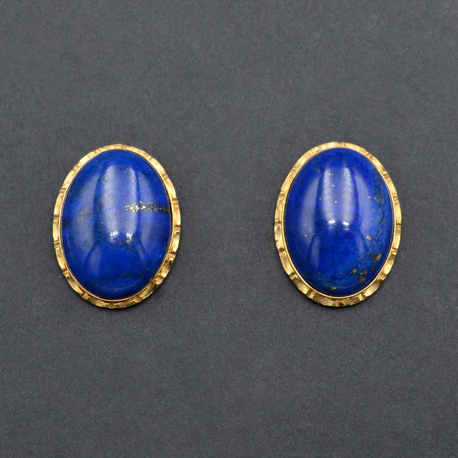 Vintage Lapis Lazuli and 14k Gold Earrings