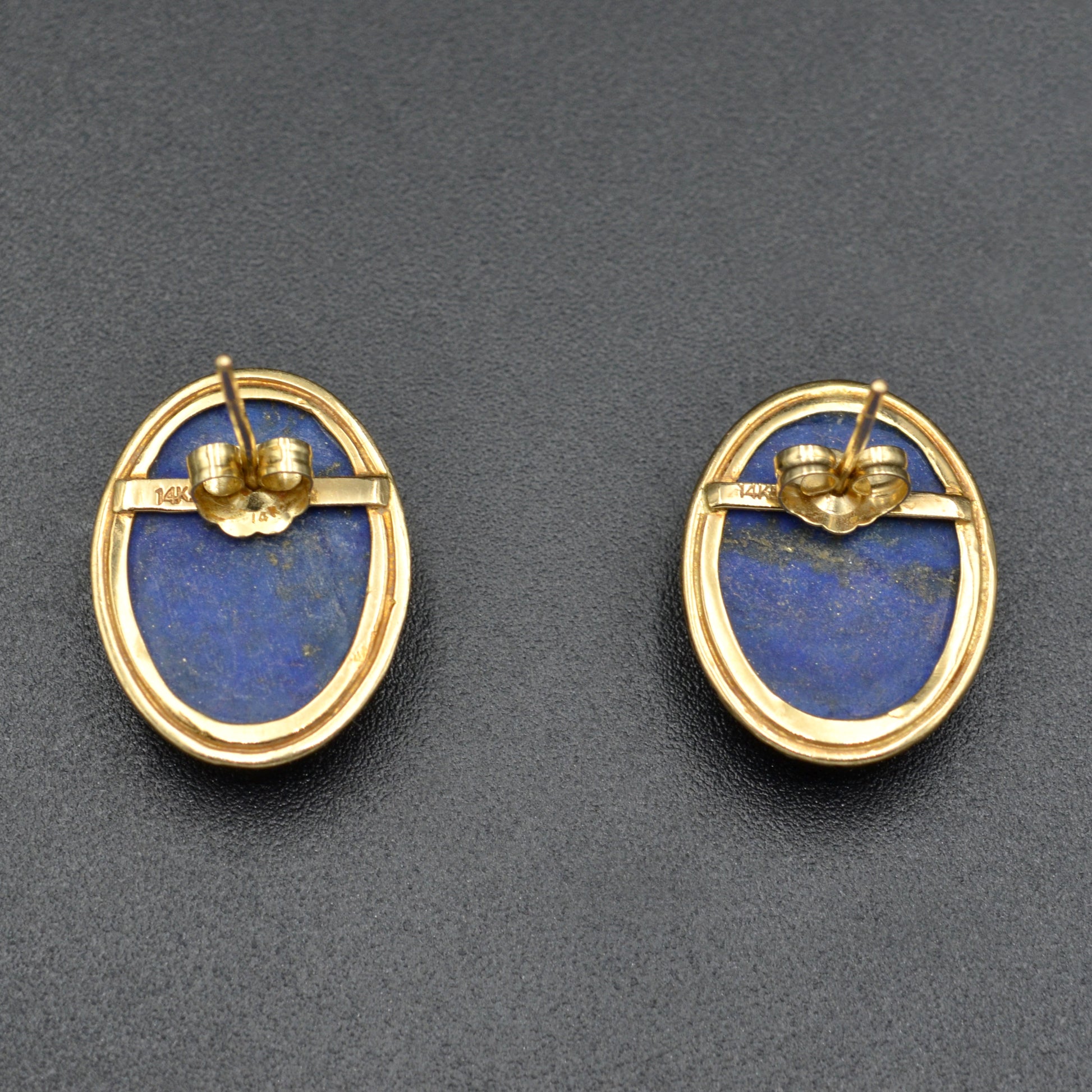 Vintage Lapis Lazuli and 14k Gold Earrings